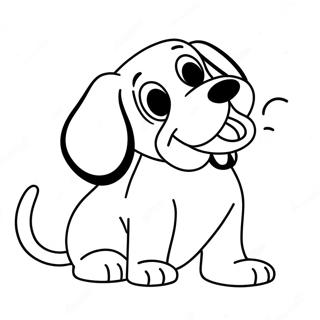 Playful Basset Hound Coloring Page 27424-22000