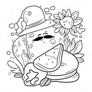 Chill Stoner Vibes Coloring Page 27454-22021