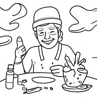 Chill Stoner Vibes Coloring Page 27454-22024