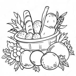 Colorful Shavuot Harvest Scene Coloring Page 27464-22027