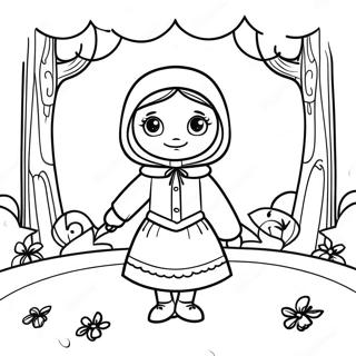 Charming Little Red Riding Hood Coloring Page 27474-22033