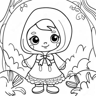 Charming Little Red Riding Hood Coloring Page 27474-22035