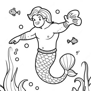 Merman Coloring Page 27483-22040