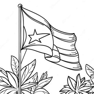 Vibrant Cuba Flag Coloring Page 27494-22055