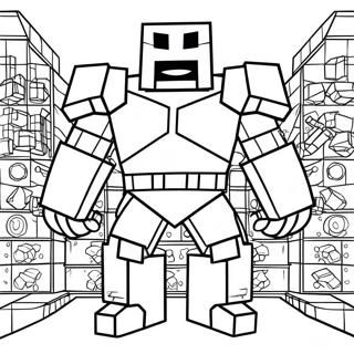 Iron Golem Minecraft Coloring Pages