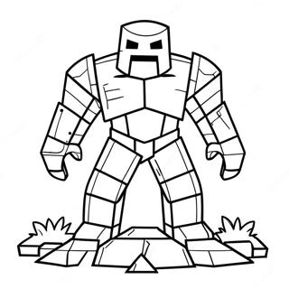 Iron Golem Minecraft Coloring Page 27503-22059