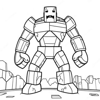 Iron Golem Minecraft Coloring Page 27503-22060