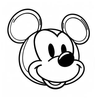 Mickey Mouse Face Coloring Page 27513-45622