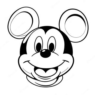 Mickey Mouse Face Coloring Page 27513-45623