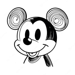 Mickey Mouse Face Coloring Page 27513-45624