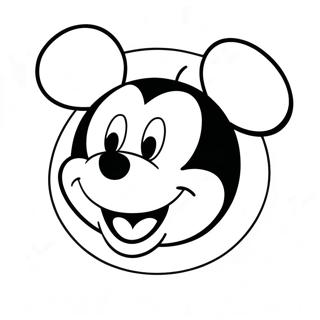 Happy Mickey Mouse Face Coloring Page 27514-22066