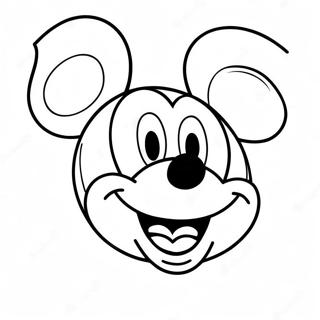 Happy Mickey Mouse Face Coloring Page 27514-22068