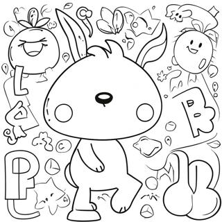 Colorful Alphabet Lore Characters Coloring Page 27534-22078