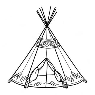 Teepee Coloring Pages