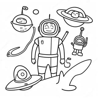 Futurama Characters In Space Coloring Page 27574-22114