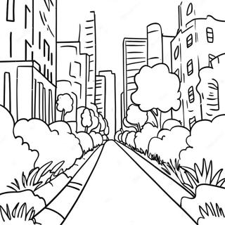 Lush Big City Greens Landscape Coloring Page 2757-2243