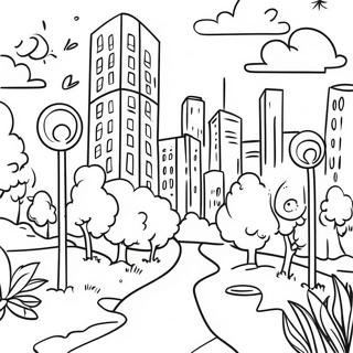 Lush Big City Greens Landscape Coloring Page 2757-2244