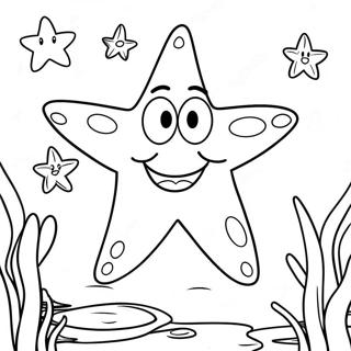 Funny Patrick Star Underwater Coloring Page 27614-22142