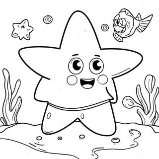 Funny Patrick Star Underwater Coloring Page 27614-22143