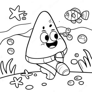 Funny Patrick Star Underwater Coloring Page 27614-22144