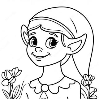 Cheerful Elf Coloring Page 27644-22173