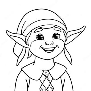 Cheerful Elf Coloring Page 27644-22174