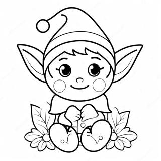 Cheerful Elf Coloring Page 27644-22175