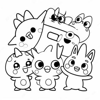 Colorful Pinkfong Characters Coloring Page 2767-2255