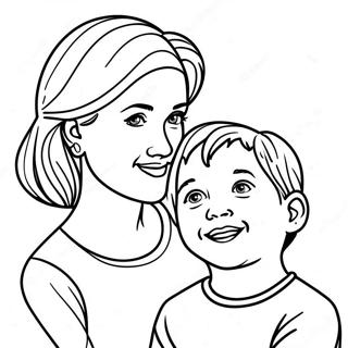 Mom And Son Coloring Pages