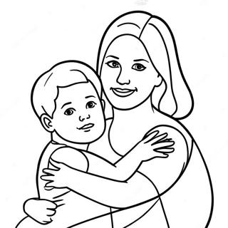 Mom And Son Coloring Page 27703-22211