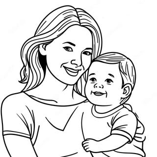 Mom And Son Coloring Page 27703-22212