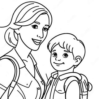 Adventurous Mom And Son Coloring Page 27704-22213