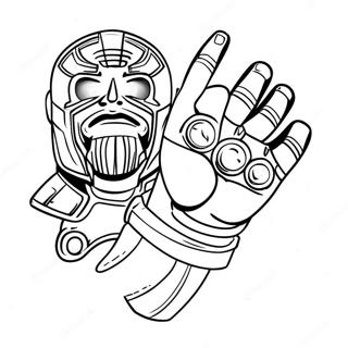 Thanos With Infinity Gauntlet Coloring Page 27714-22219