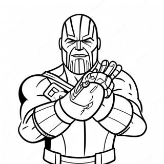 Thanos With Infinity Gauntlet Coloring Page 27714-22220