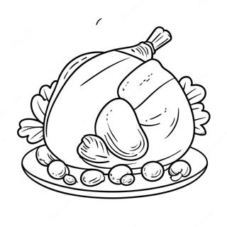 Cooked Turkey Coloring Page 27723-45634