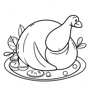 Cooked Turkey Coloring Page 27723-45635