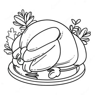 Cooked Turkey Coloring Page 27723-45636