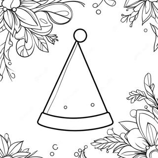 Christmas Hat Coloring Page 27743-22238