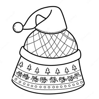 Christmas Hat Coloring Page 27743-22240