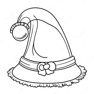 Festive Santa Hat Coloring Page 27744-22241