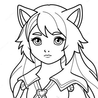 Wolf Girl Anime Coloring Pages