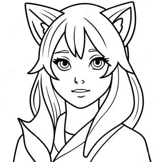 Wolf Girl Anime Coloring Page 27753-22246