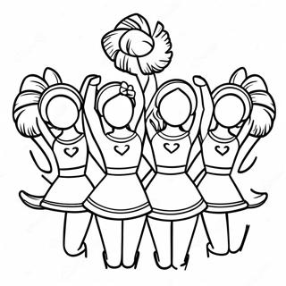 All Star Cheer Coloring Pages