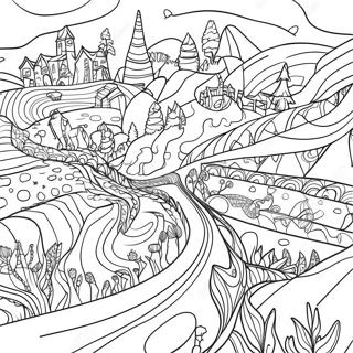 Colorful Twists And Turns Adventure Coloring Page 27794-22284