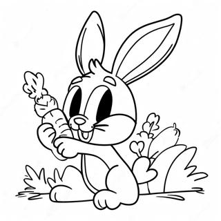 Funny Bugs Bunny With Carrot Coloring Page 27804-22287