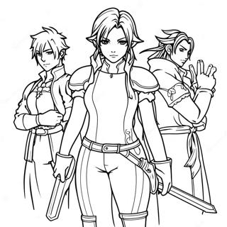 Final Fantasy Characters Coloring Page 27853-22330