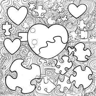 Colorful Autism Puzzle Pieces Coloring Page 2787-2274