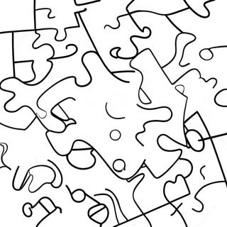 Colorful Autism Puzzle Pieces Coloring Page 2787-2275