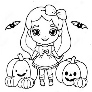 Halloween Barbie Coloring Pages