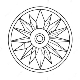 Colorful Spin Wheel Coloring Page 27944-22405